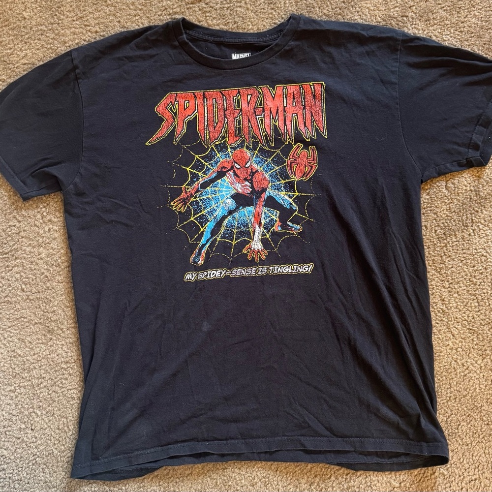 Black Graphic Spider-man T-Shirt